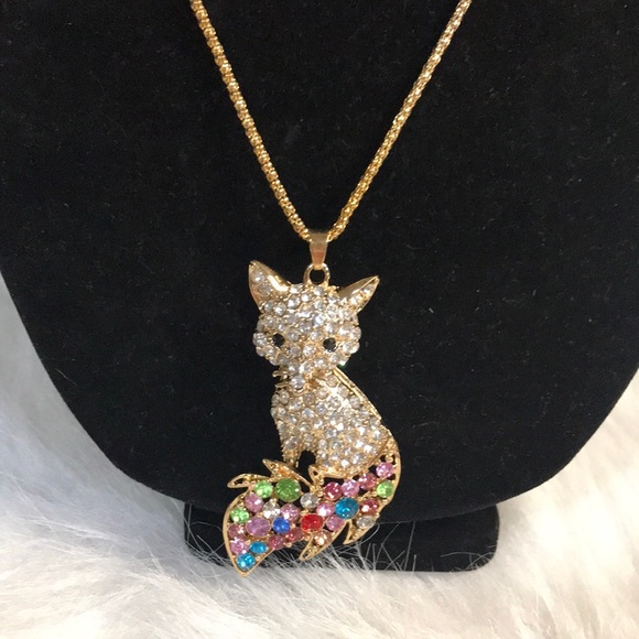 Betsey Johnson Jewelry - Betsy Johnson Fox “Jeweled” Necklace